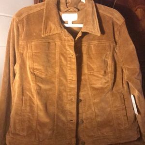 Time & Tru teddy bear tan corduroy jacket. Size XL